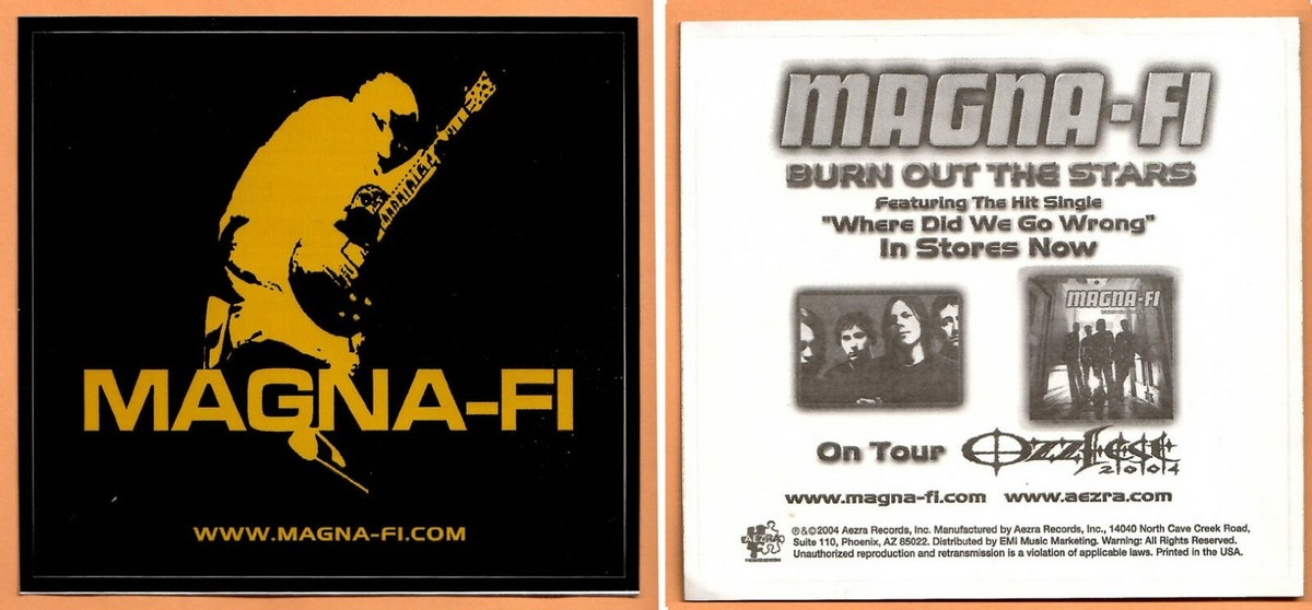 Magna-Fi 2002 promo sticker - Burn Out The Stars - Mike Szuter 