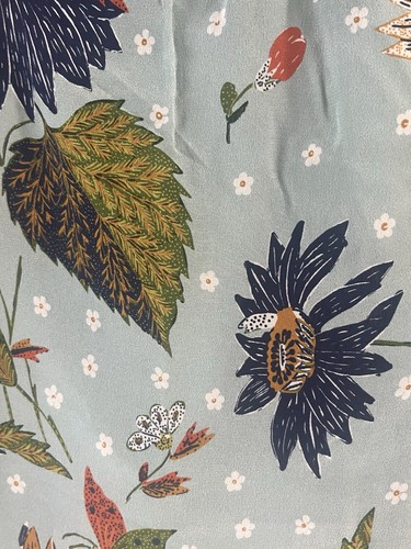 Spartina 449 Blouse Extra Large Josette Silk Blue Riverside Station Floral - Picture 3 of 8
