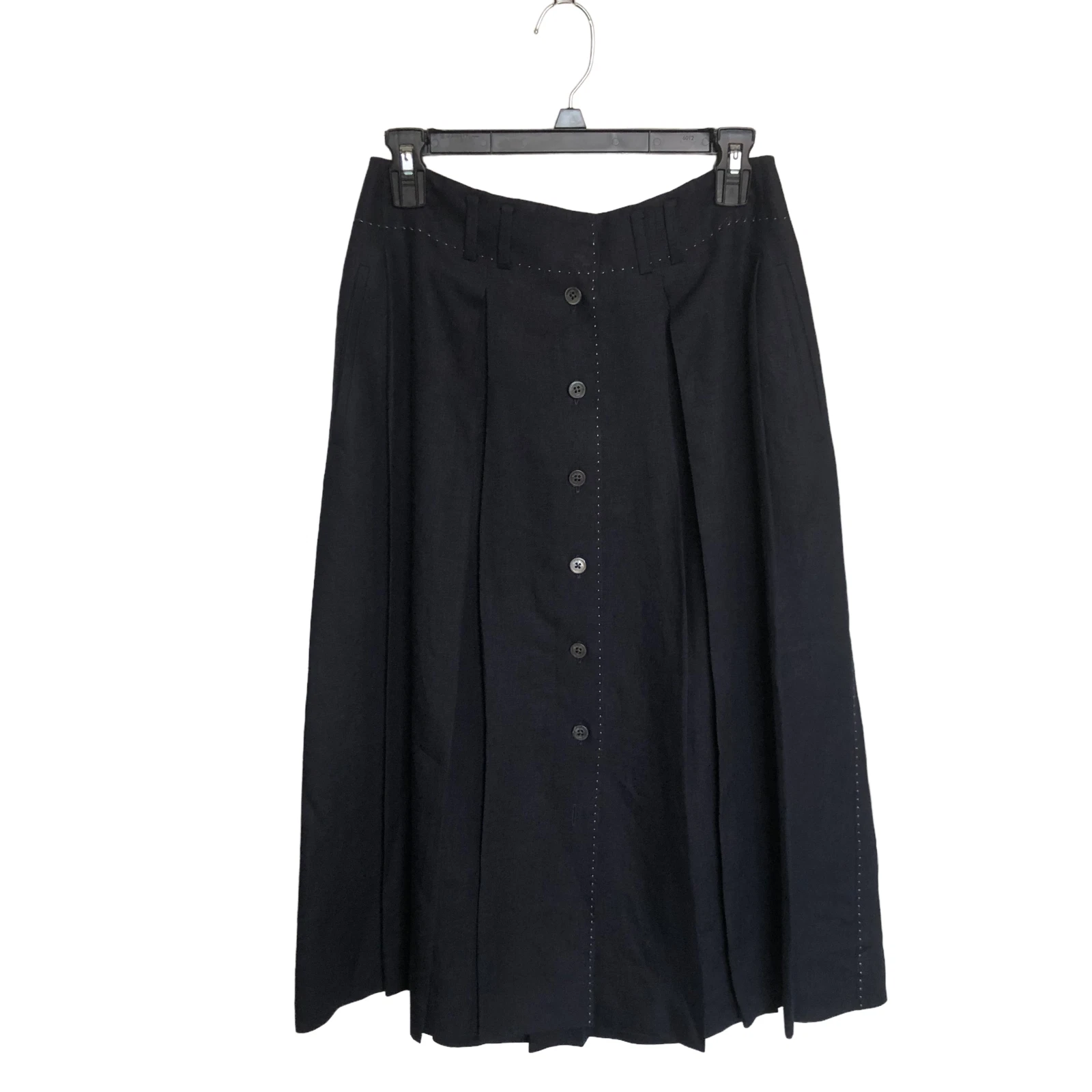 Brooks Brothers Irish Linen Women’s Midi Skirt Fully Lined Navy Size 2
