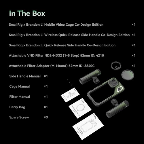 SmallRig x Brandon Li Mobile Video Handheld Kit W/ Filter for iPhone 15 Pro Max - 第 7/7 張圖片