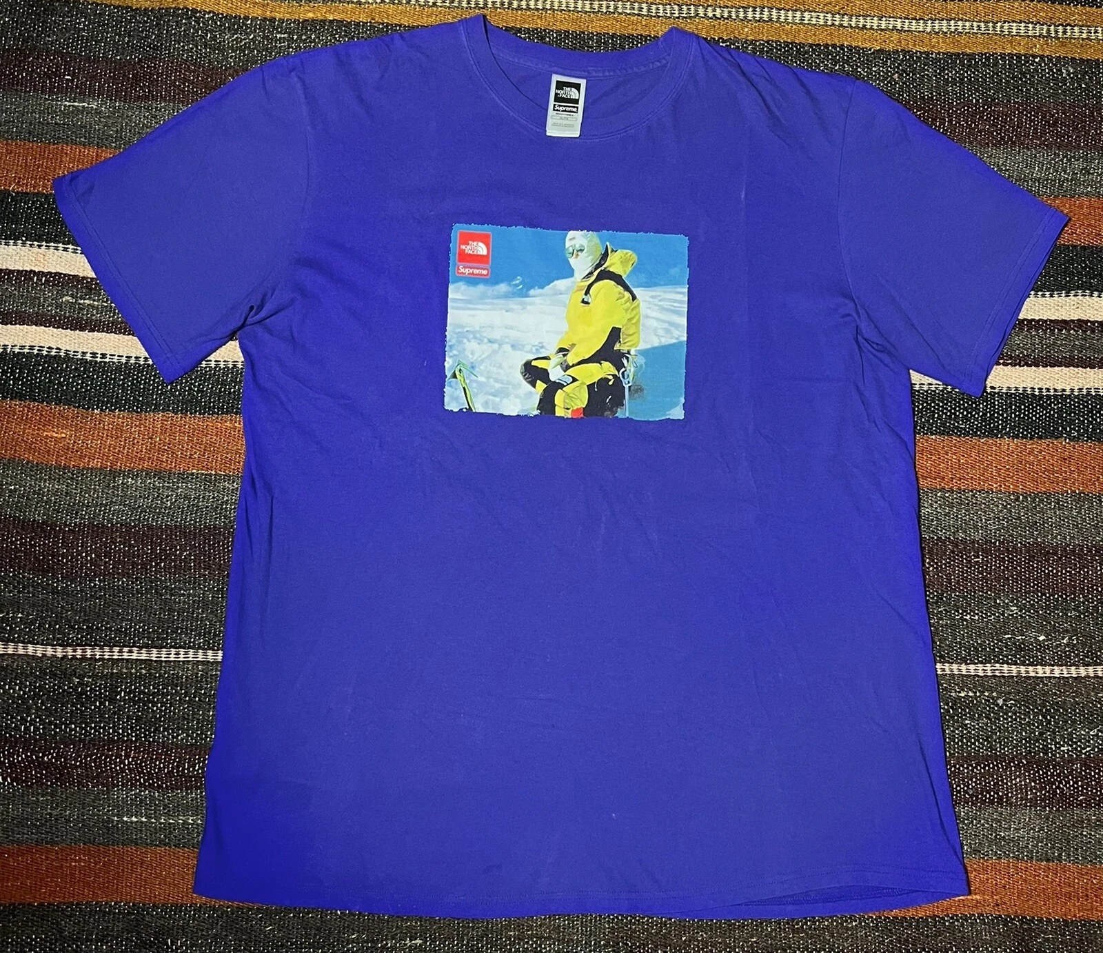 Supreme X The Norden Face FW19 T Shirt Royal Blau Größe XL Mann Sommer Tee
