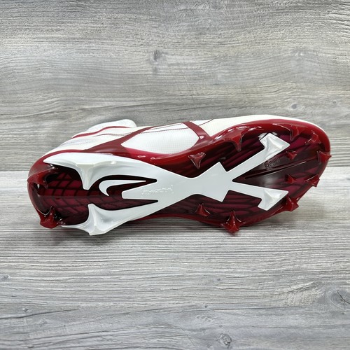 Nike Alpha Menace Elite 3 White Red Men's Size 14 Football Cleats DM1792-100 - Picture 7 of 8