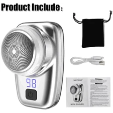 2-In-1 Electric Beard Shaver Portable LCD Display Hair Clippers Trimmer Wet/Dry