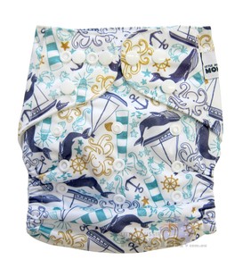 Reusable Adjustable Modern Cloth Sailboats Nappies