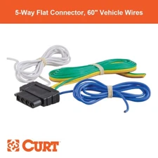 5-Way Flat Connector Socket with 60" Wires (Vehicle Side)