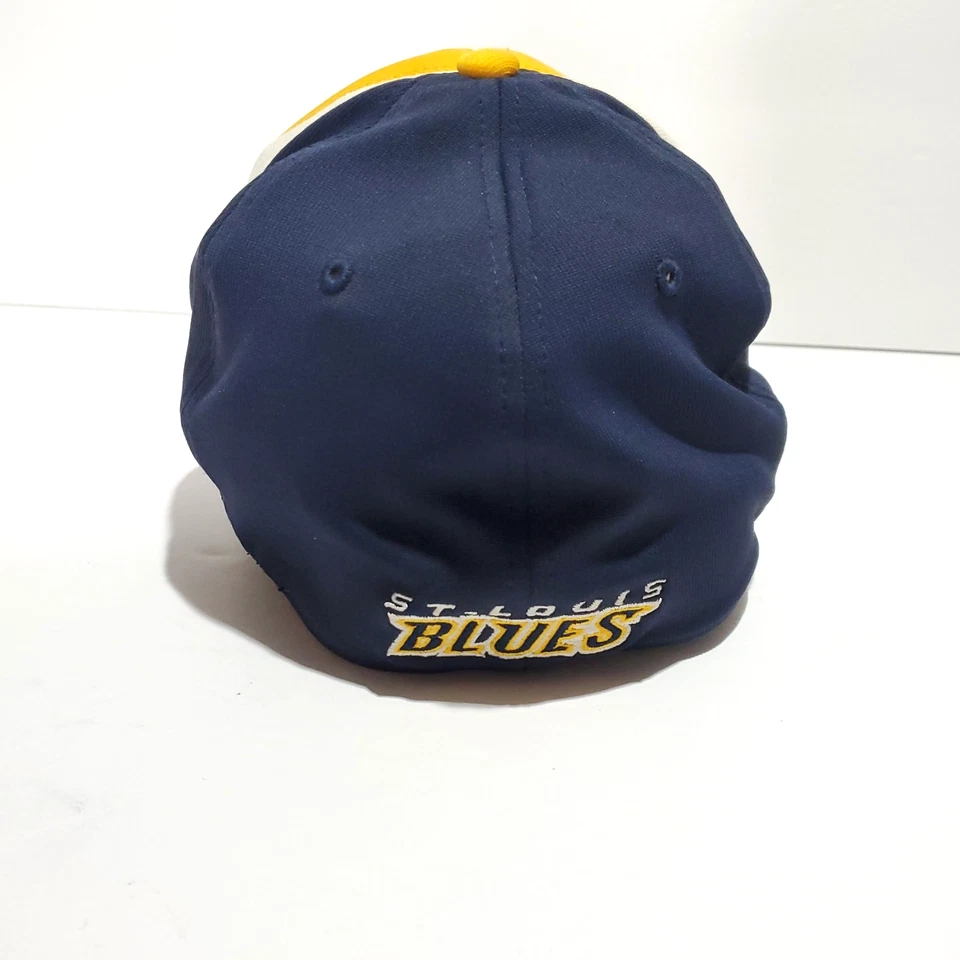 St Louis Blues Hat Cap NHL Hockey Reebok Blue Yellow One Size Fits All - Image 4 of 4