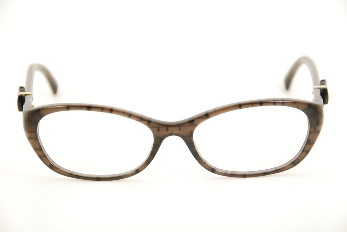 Rare Authentic Chanel 3242 c.1305 52mm Brown Black Frames Glasses