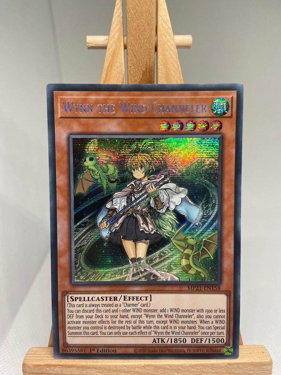 Yu-Gi-Oh! Karte Wynn The Wind Channeler – Prismatic Secret Rare, 1. Auflage, Aus Tin Of Ancient Battles 2021