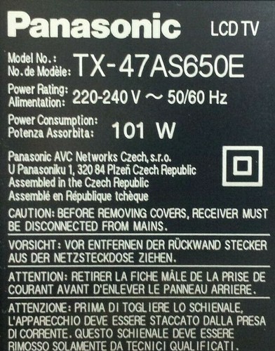 Bedienleiste aus / Von Funktionen TNPA6012 1 GK Für PANASONIC TX-47AS650E - Bild 3 von 3