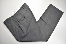 Brooks Brothers Reda Gray Houndstooth Check Wool Flat Front Trousers Size: 34x27