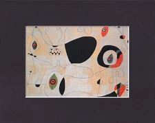 8X10" Matted Print Classic Art Picture: Joan Miro, Le Port