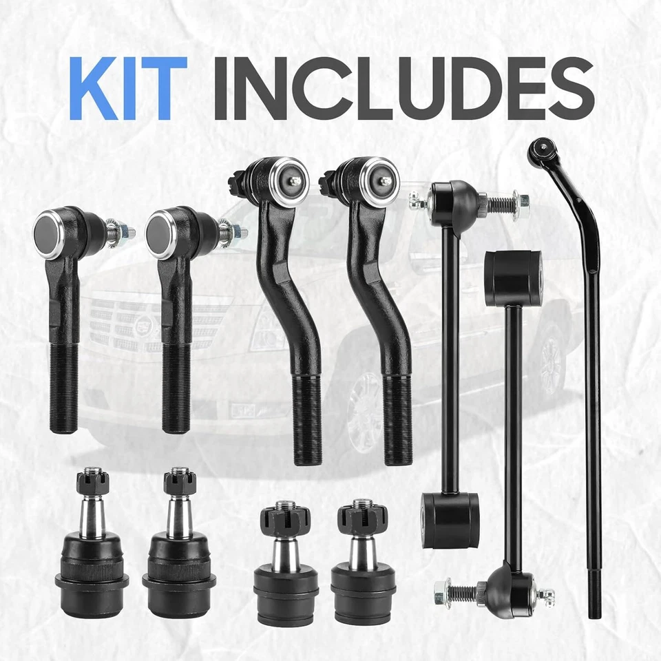 Para Jeep Wrangler 2007-2017 barras de amarre delanteras interiores exteriores rótulas inferiores superiores Foto 4 de 4