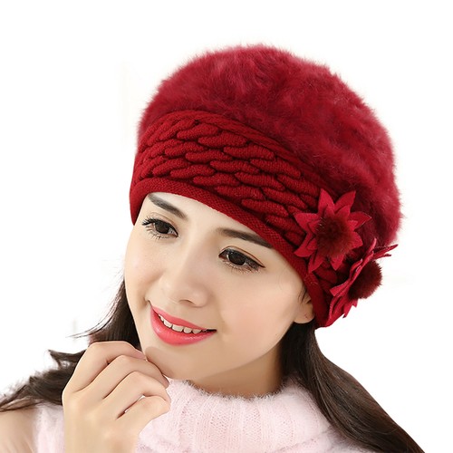 Mujeres Invierno Cálido Tejido Crochet Holgado Suelto Gorro Sombrero Crochet Esquí Gorra Boina - Imagen 3 de 24