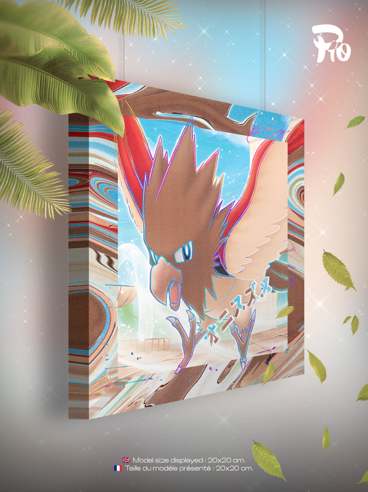 Toile Pokemon Piafabec deco de chambre d'enfant et espace gaming