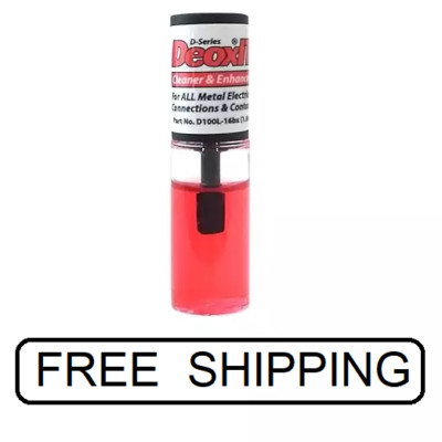 Caig D100L-16BX DeoxIT D-Series 1.6mL Bottle w/ Brush - 100% Solution - NEW!