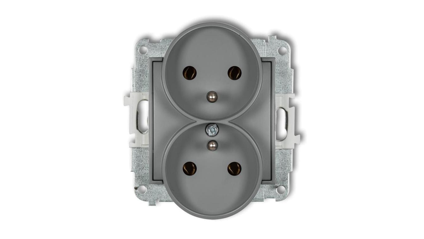 MINI Double socket w/u gray matt 27MGPR-2z /T2UK
