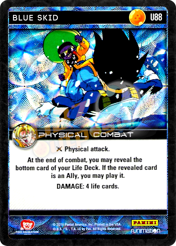 DBZ Dragon Ball Z TCG Panini Vengeance U88 Blue Skid Foil | eBay