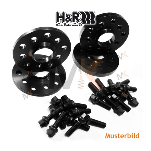 H&R des Platines Noir Avant 20mm & Arrière 24mm pour VW Passat Modèle 365
