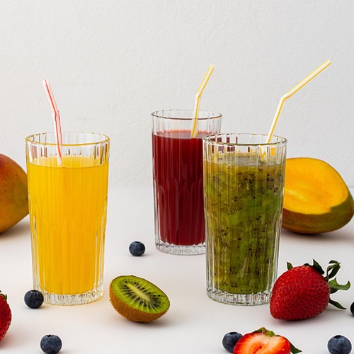 100Pcs Disposable Bendable Plastic Straws 20.8CM Drinking Drink Party Supplies - Picture 9 of 12