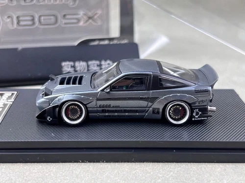 MT 1:64 JDM Gray Silvia S13 180SX Rocket Bunny Model Diecast Metal Car - Picture 14 of 18