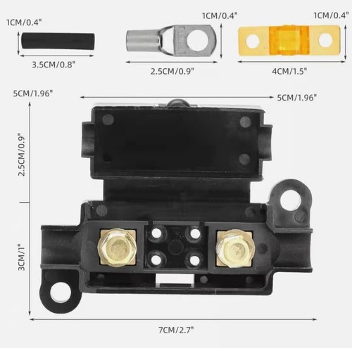 40A MIDI FUSE KIT 4 ANS Holder 7 x 40 AMP Fuses to Suit Redarc BCDC Dual Battery - Picture 2 of 7