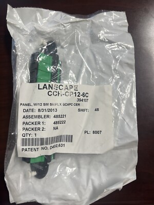Corning CCH-CP12-6C SC Adapter Simplex APC 12 Fiber CCH Panel Single-mode (OS2)