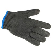 Sea Fishing / Fillet / Pike Unhooking Stainless Steel Glove Large in Grey  Black