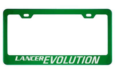 Green License Plate Frame for Mitsubishi Lancer Evolution