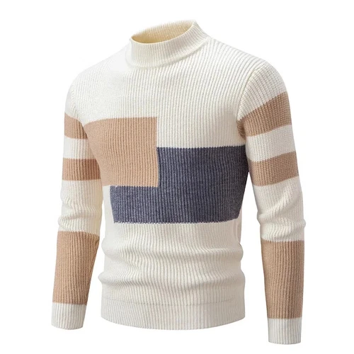 Men's New and Winter Casual Warm Neck Sweater Knit Pullover Autumn Tops Sweater - Picture 27 of 41