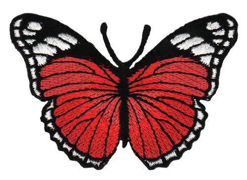 au26★Écusson papillon rouge repasser image repassage patch patch ★7,5 x 5,5 cm - Photo 1/1