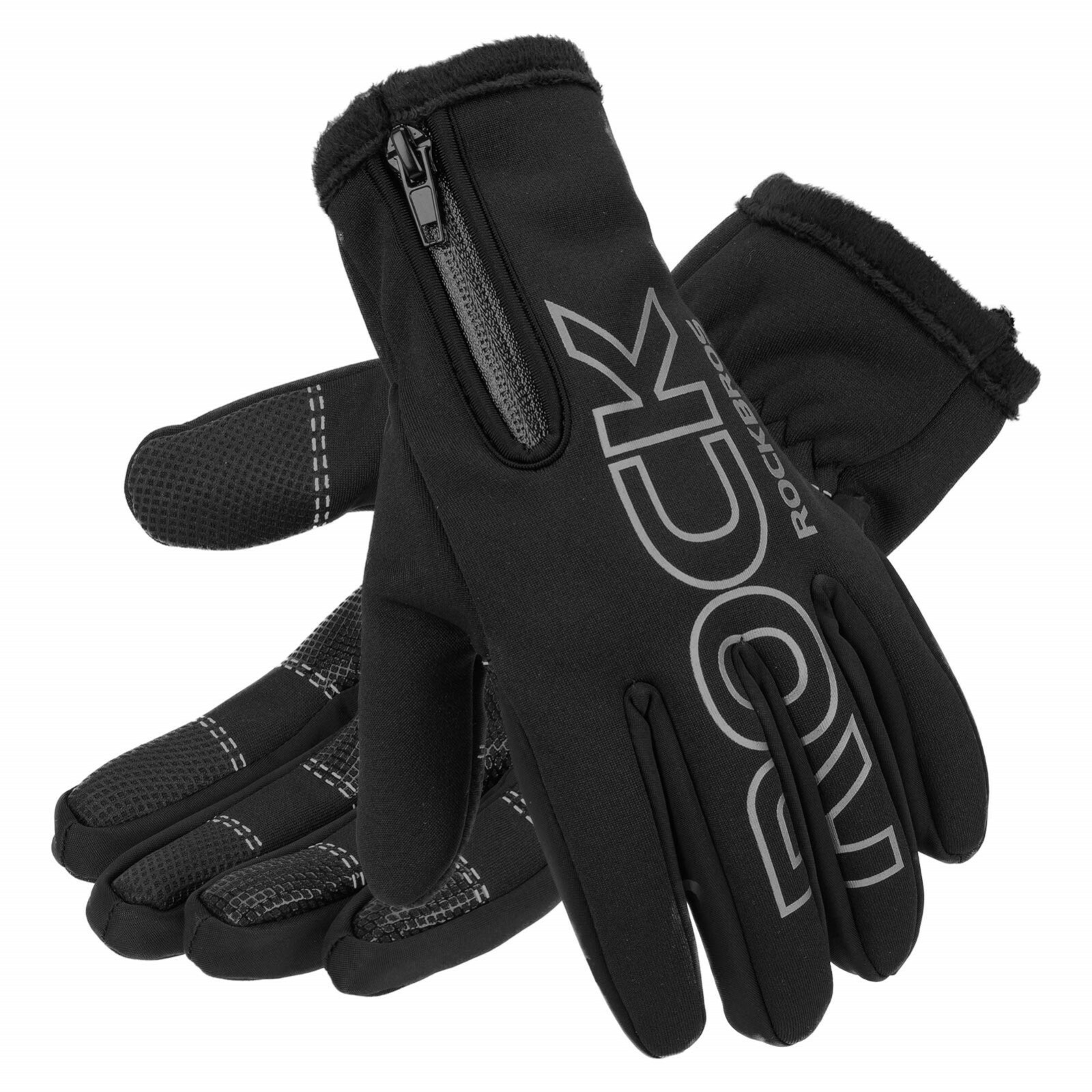 ROCKBROS Fahrradhandschuhe Winter Herbst Handschuhe Radsport Schwarz Touchscreen