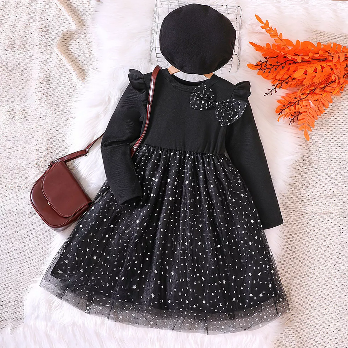 Girls long sleeve cotton cheap dress