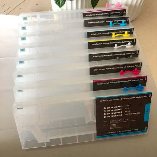 8PC Refillable Ink Cartridge With Chip For Epson 4800 4880 7600 9600 printer - Picture 2 of 4