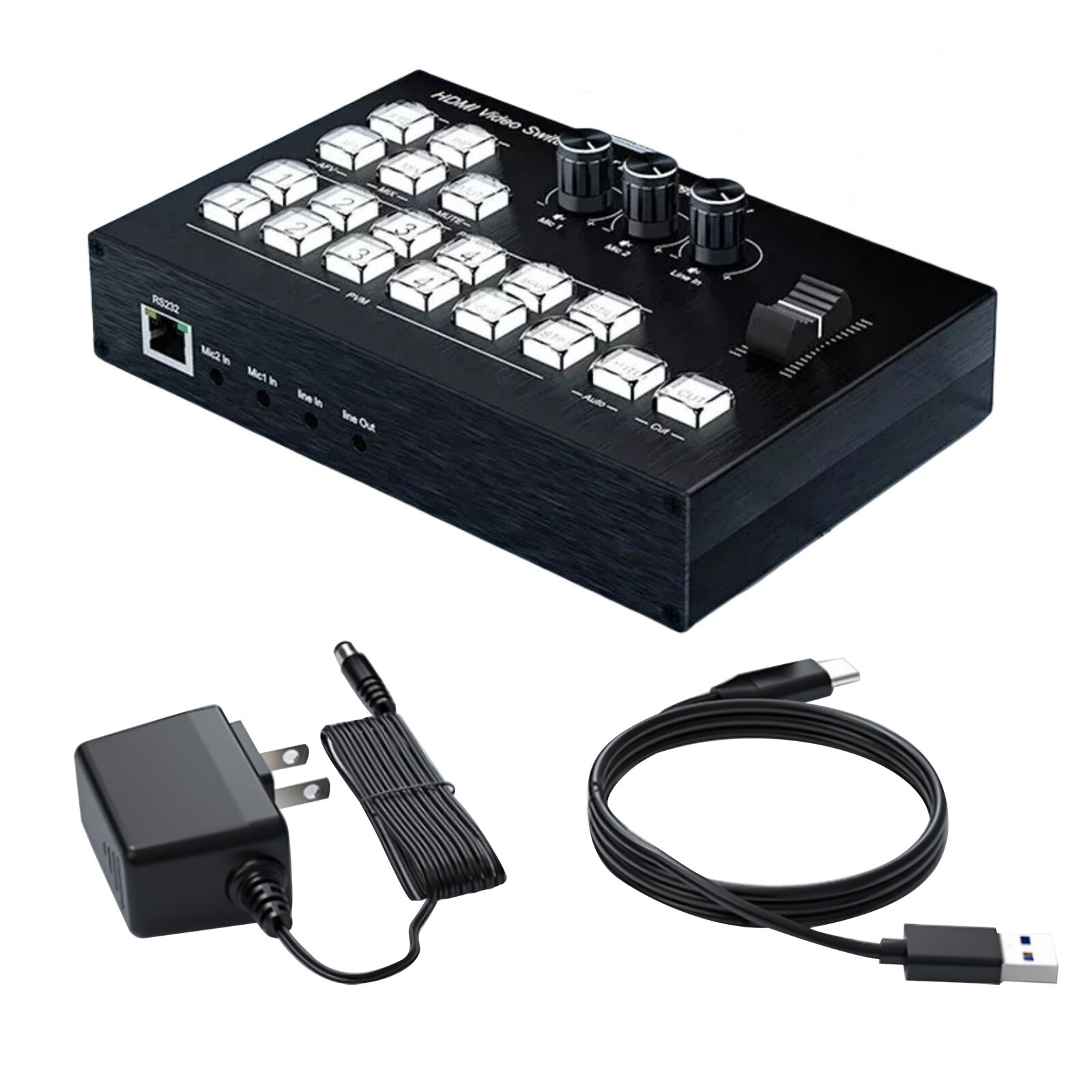 4K Video Switcher HD Camera Stream Live Production Broadcast Station Controller