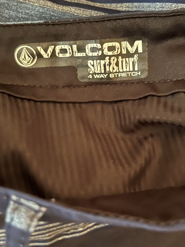 Volcom Surf & Turf 4 Way Stretch Board Shorts Swim Mens Size 40 x 10 Blue Stripe - Picture 4 of 4