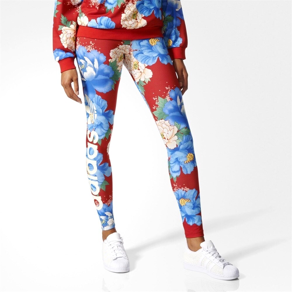 Adidas Originals Damen Leggings Trefoil Logo Sport Hose Mädchen