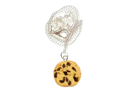 Cookie Necklace Miniblings 45cm Chocolate Chip Cookies Chocolate Chunks