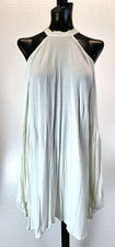 FREE PEOPLE Drift Away Tunic Dress White Cold Shoulder Long Sleeve Size L