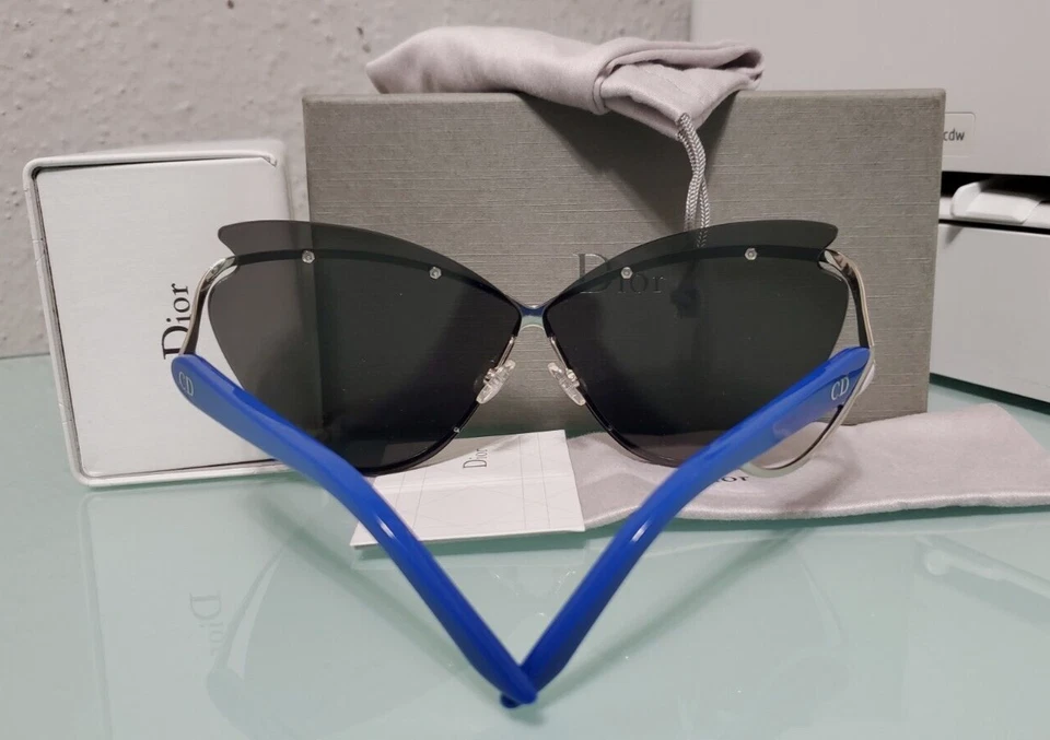 Gafas de sol CHRISTIAN DIOR Audacieuse1 AZUL/paladio/blanco negro ojo de gato para mujer Foto 2 de 4