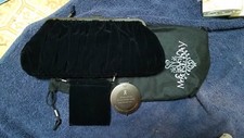 mary kay - rare black velvet clutch and mirror