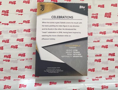 2021 topps juventus official team set - paulo dybala #37