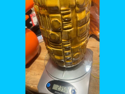 1960er Scheurich Fat Lava Vase 30cm Orange braun Nr.1517/24 Standvase Floorvase - Bild 4 von 4