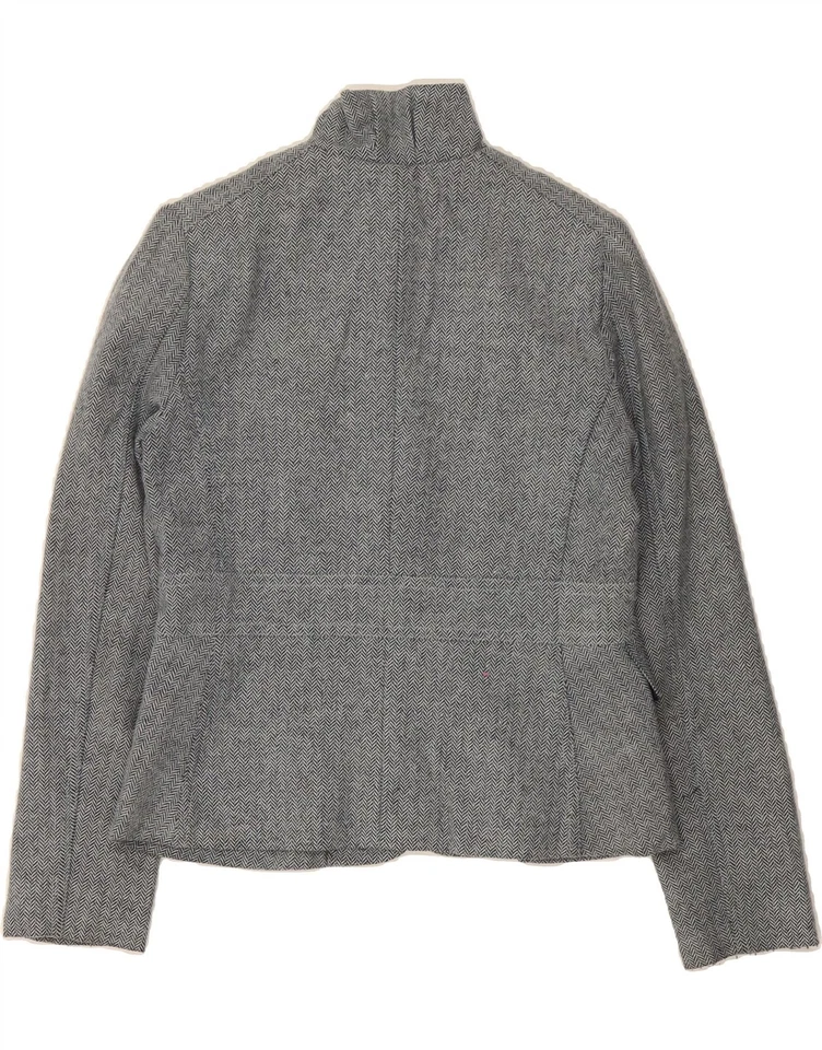 J. CREW Womens 3 Button Blazer Jacket US 6 Medium Blue Herringbone Wool BW04 - Image 2 of 3