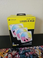 CORSAIR - iCUE LINK LX120-R RGB 120mm PWM Reverse Blade Computer Case Fan Sta...