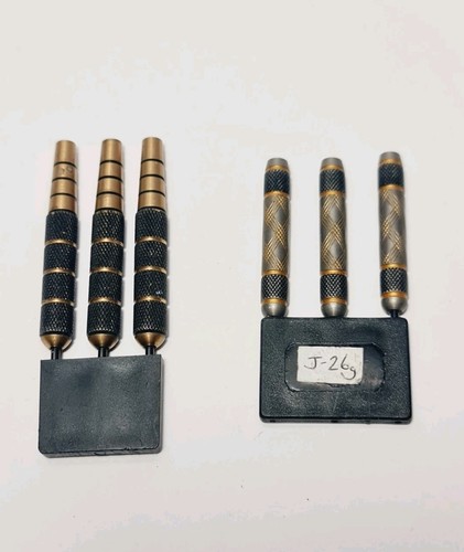 2 Packungen Messing Darts Pfeilspitze - Harrows (25g) & Barrel (26g) - gerändelter Griff