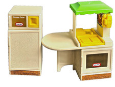 Little Tikes Place Dollhouse Kitchen Island Refrigerator Set 1989 90s