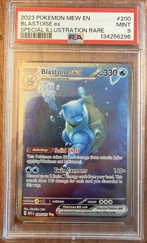 Blastoise ex 200/165 PSA 9 Special Illustration Pokemon 151 Scarlet & Violet TCG