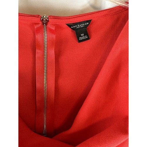 Ann Taylor Sleeveless Cowl Neck Blouse Dark Coral M professional 69-41 - Picture 9 of 12