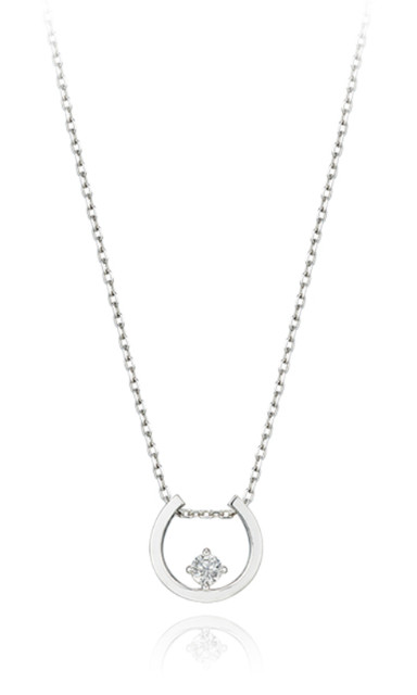 StoneHenge Silver Necklace K1231 Silver 925 White Gold Plated Cubic Zirconia