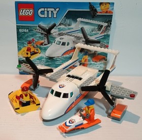 LEGO 60164 CITY: Sea Rescue Plane - Used Complete w/ Manual Retired - No Box +++
